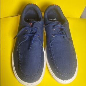 Sperry Women's Captains CVO Blue Canvas Sneakers Shoes Size 8.5 M